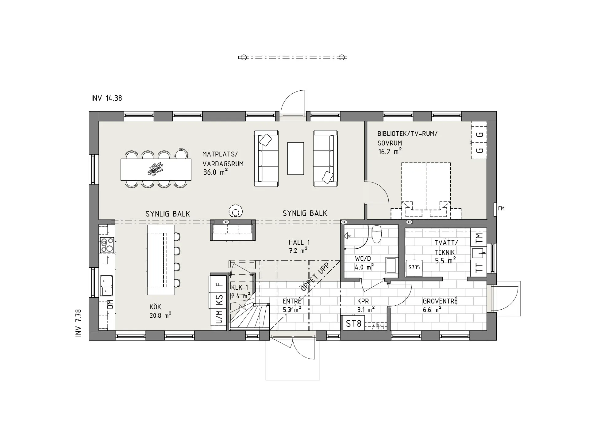 Ekdunge planritning - Lantlig