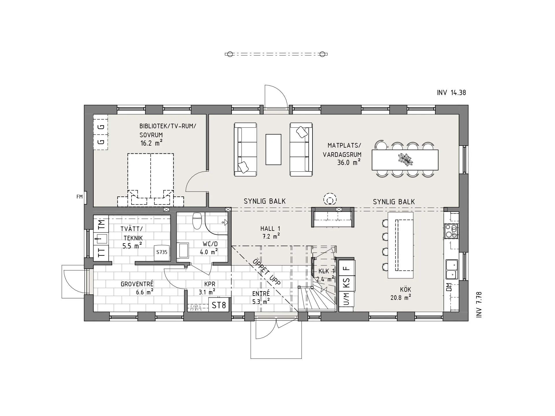 Ekdunge planritning - Lantlig