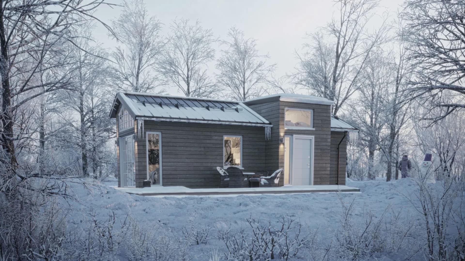 Attefallshus Åre i snö