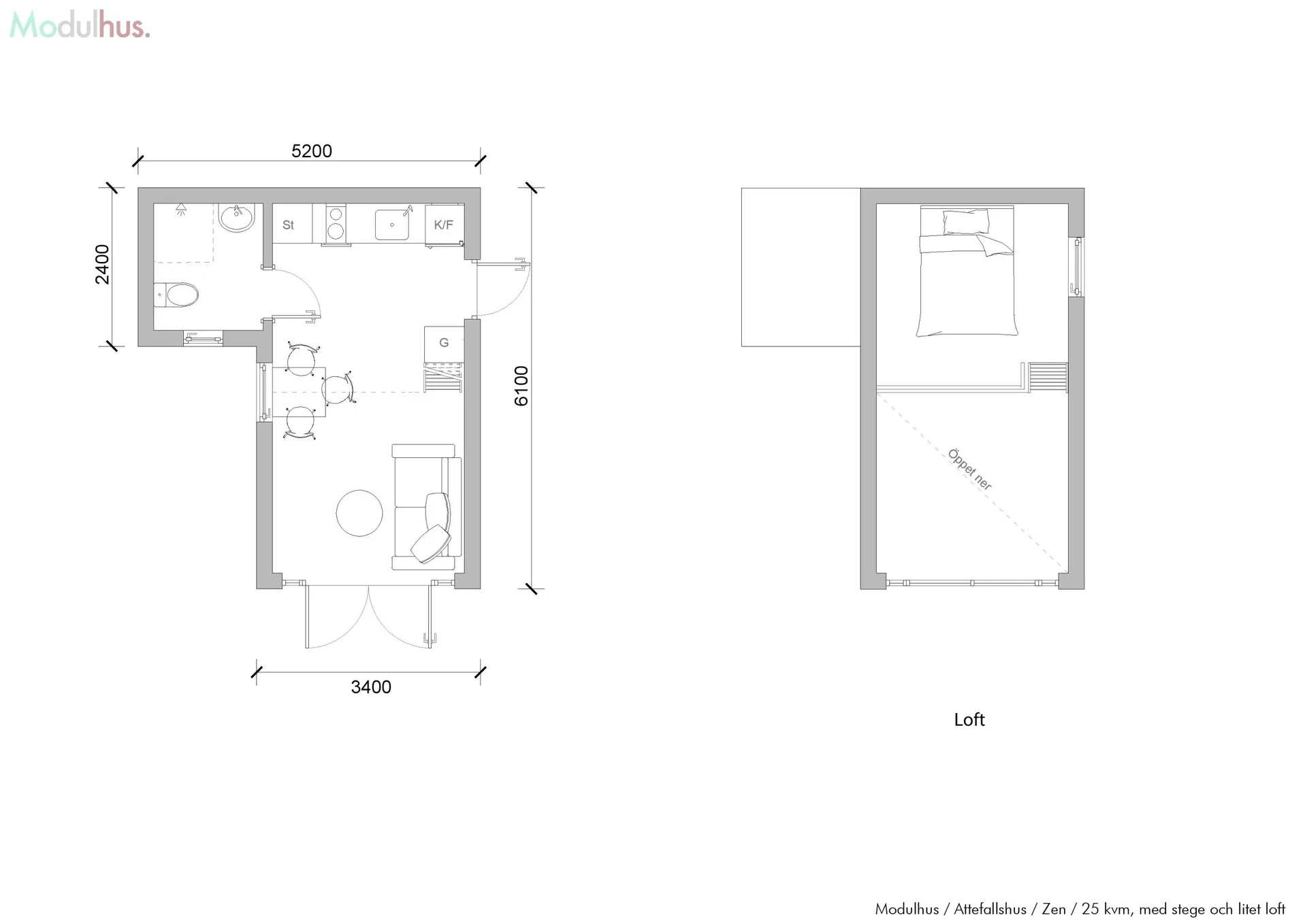 Zen 25 litet loft