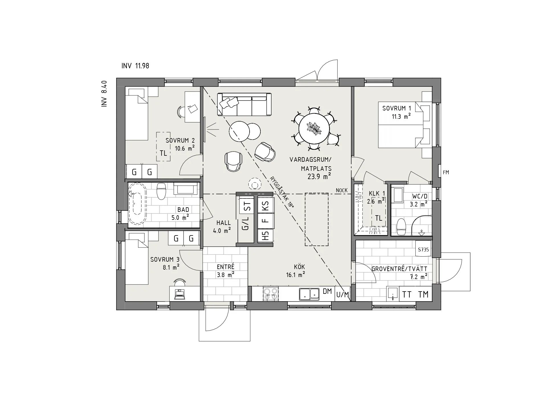 Smart 100 planritning - Lantlig