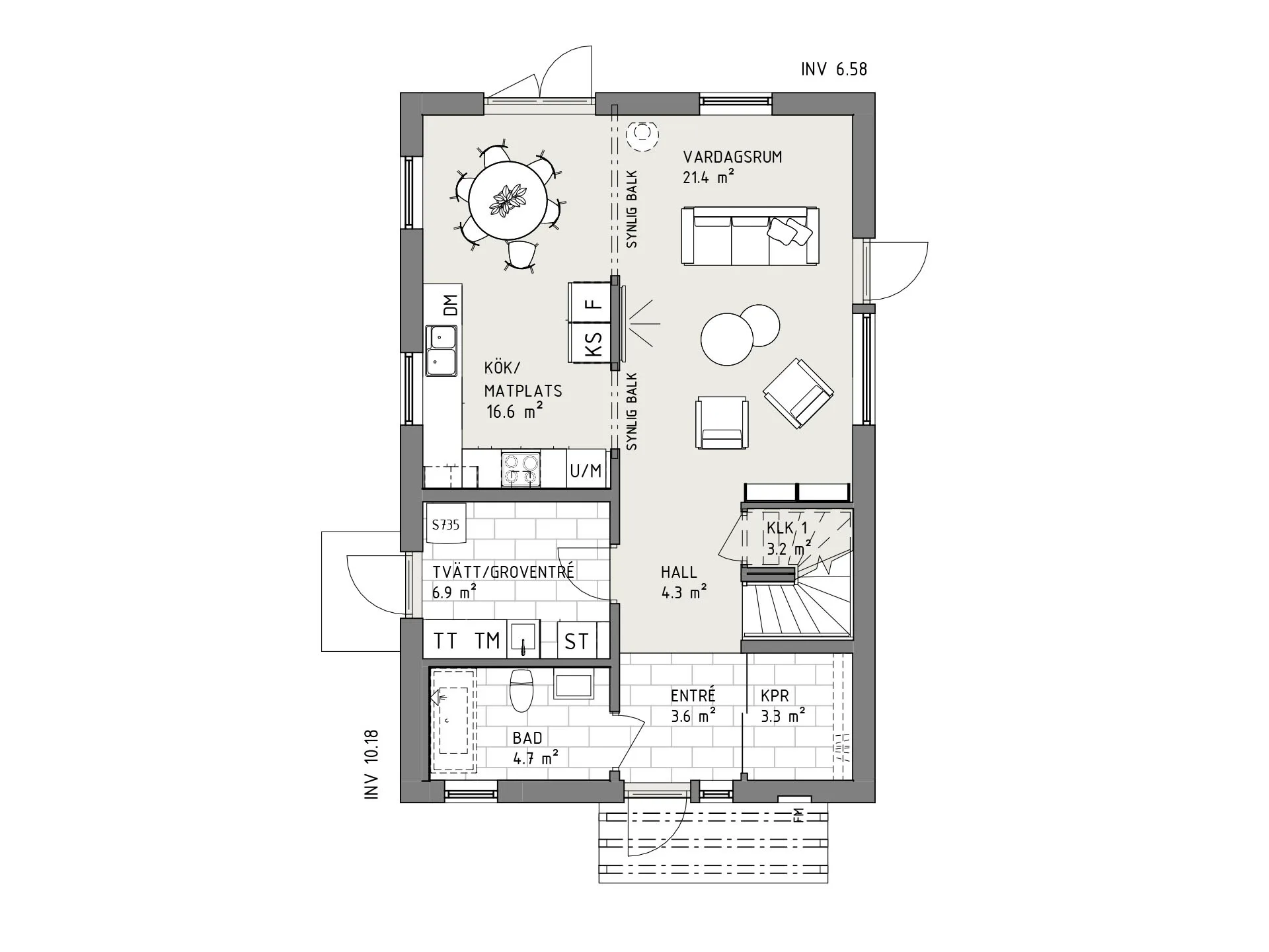 Smart 133 planritning - Modern