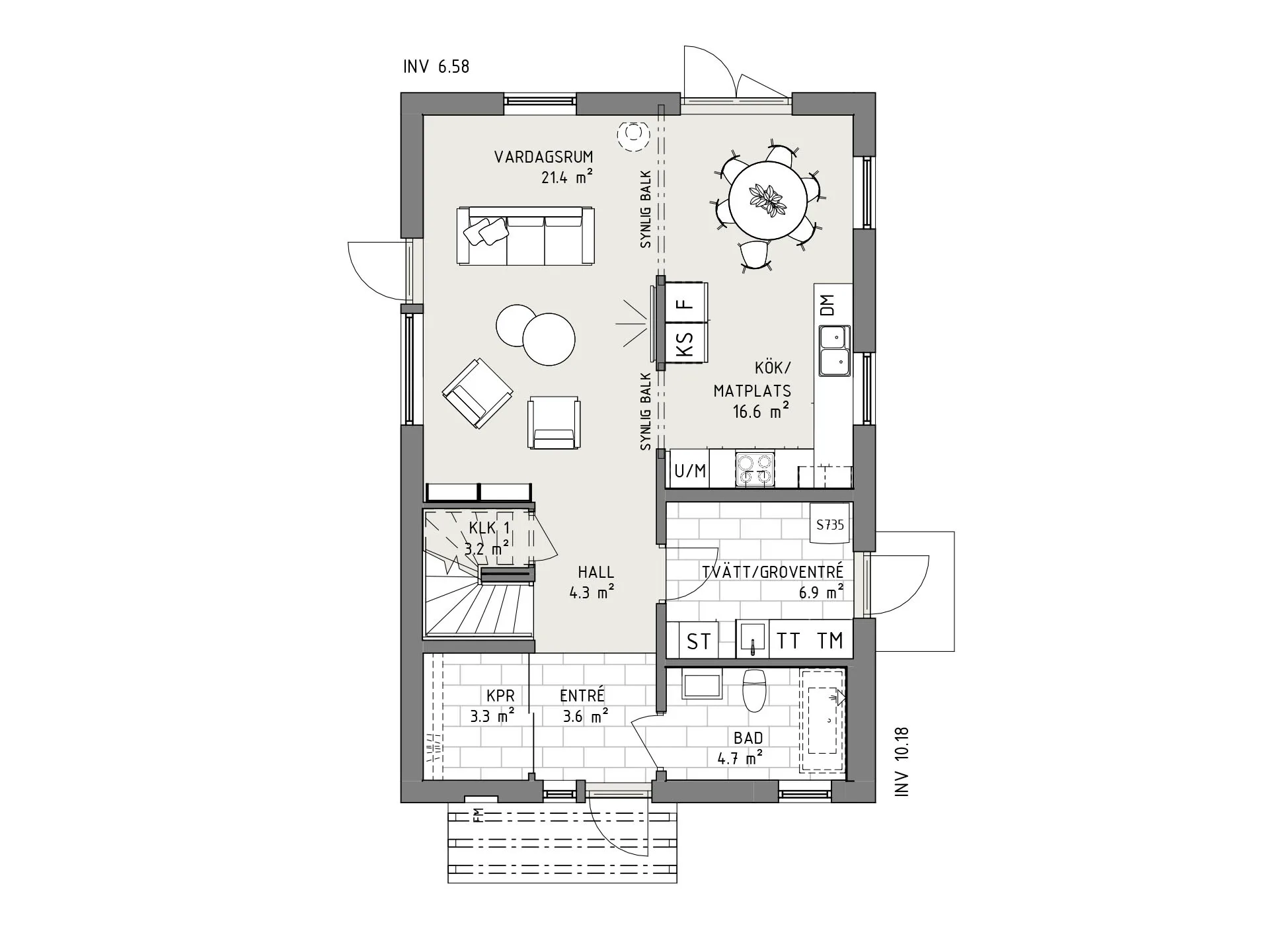 Smart 133 planritning - Modern