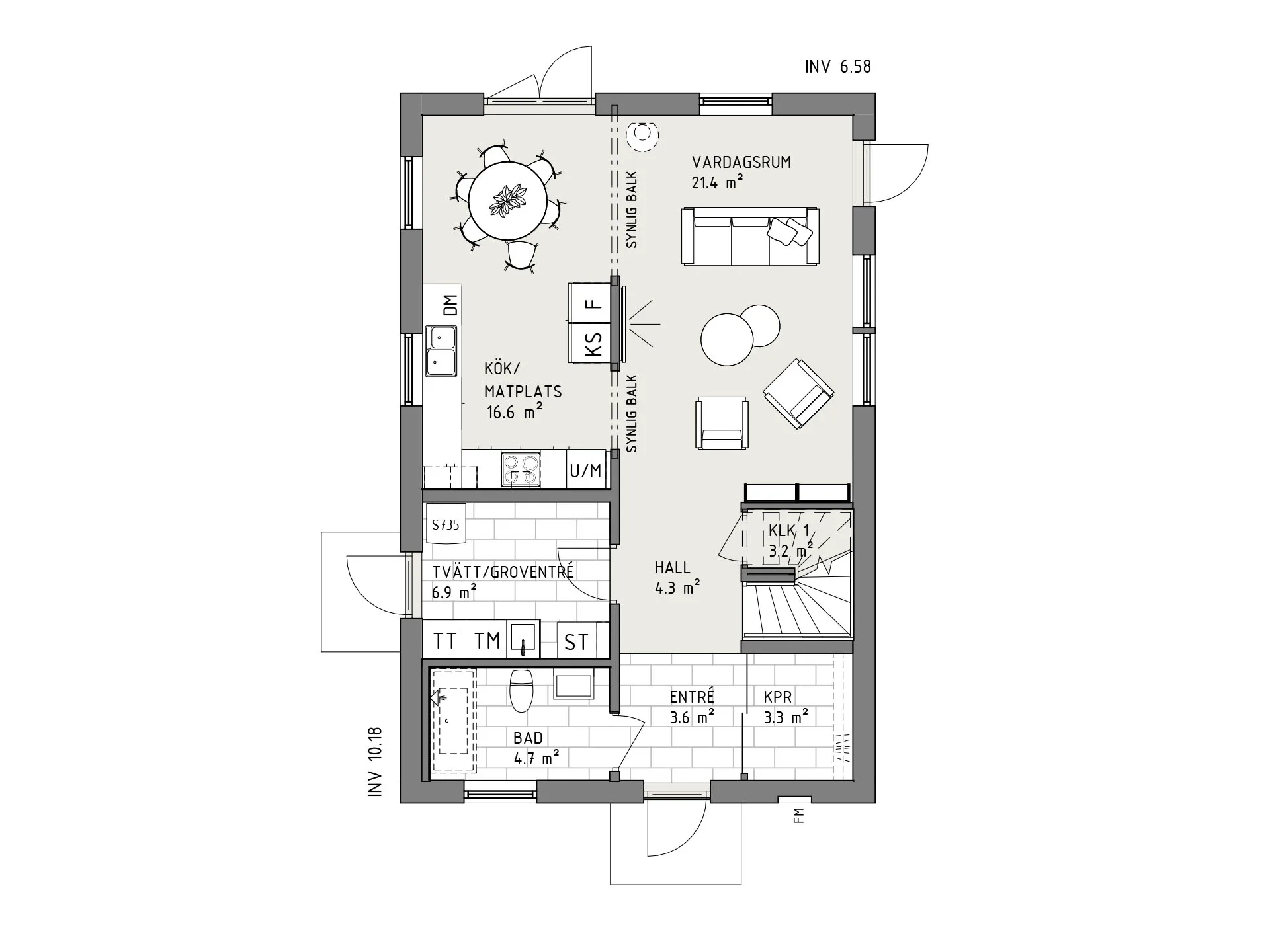 Smart 133 planritning - Lantlig