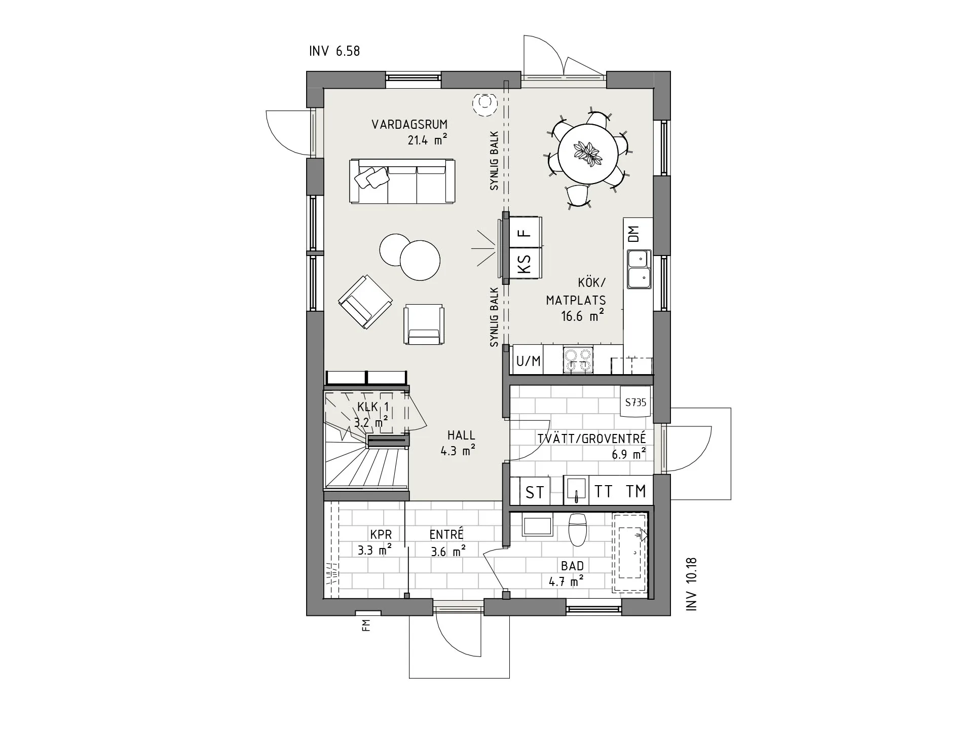 Smart 133 planritning - Lantlig