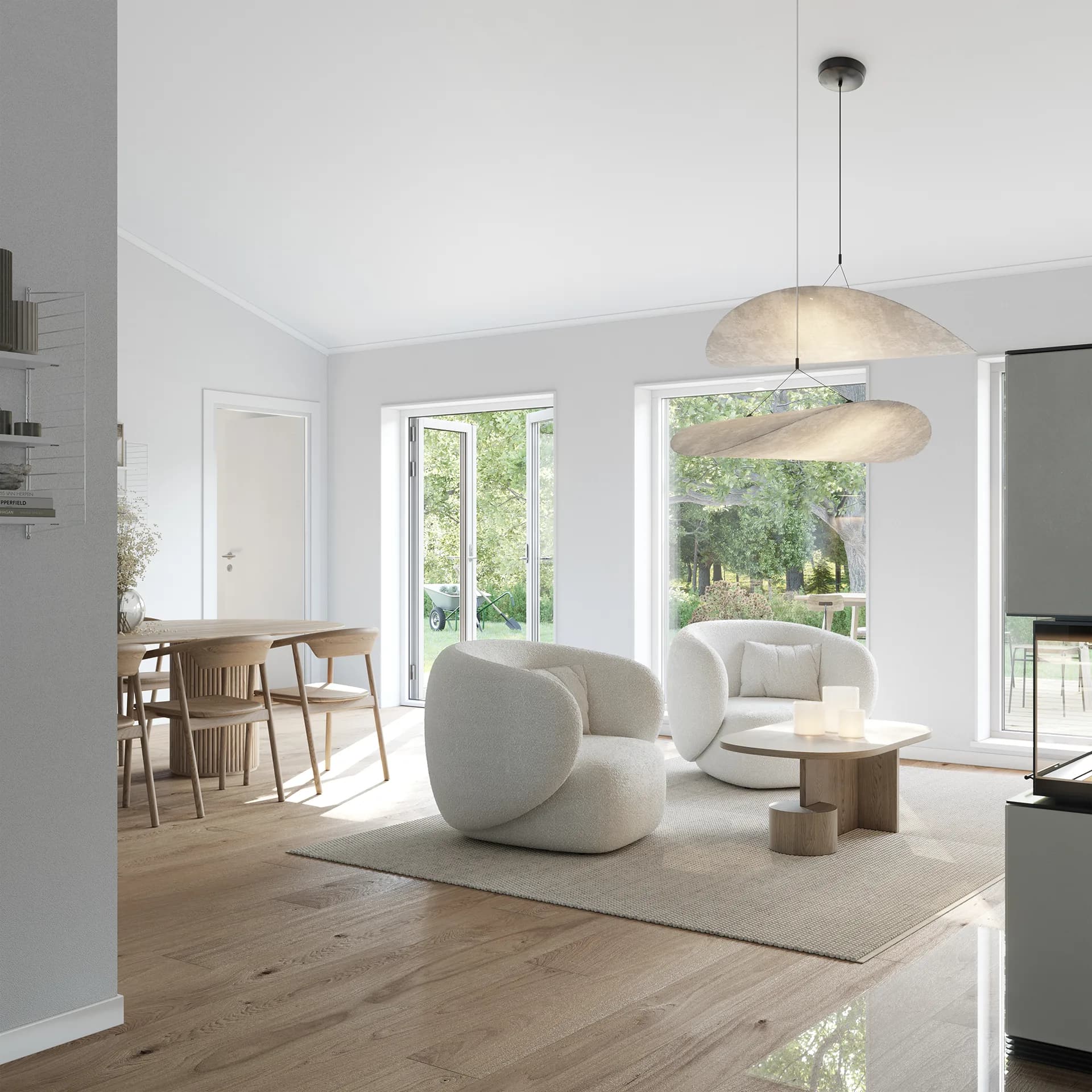 Lycke ryggåstak med Kährs cornwall contura kamin