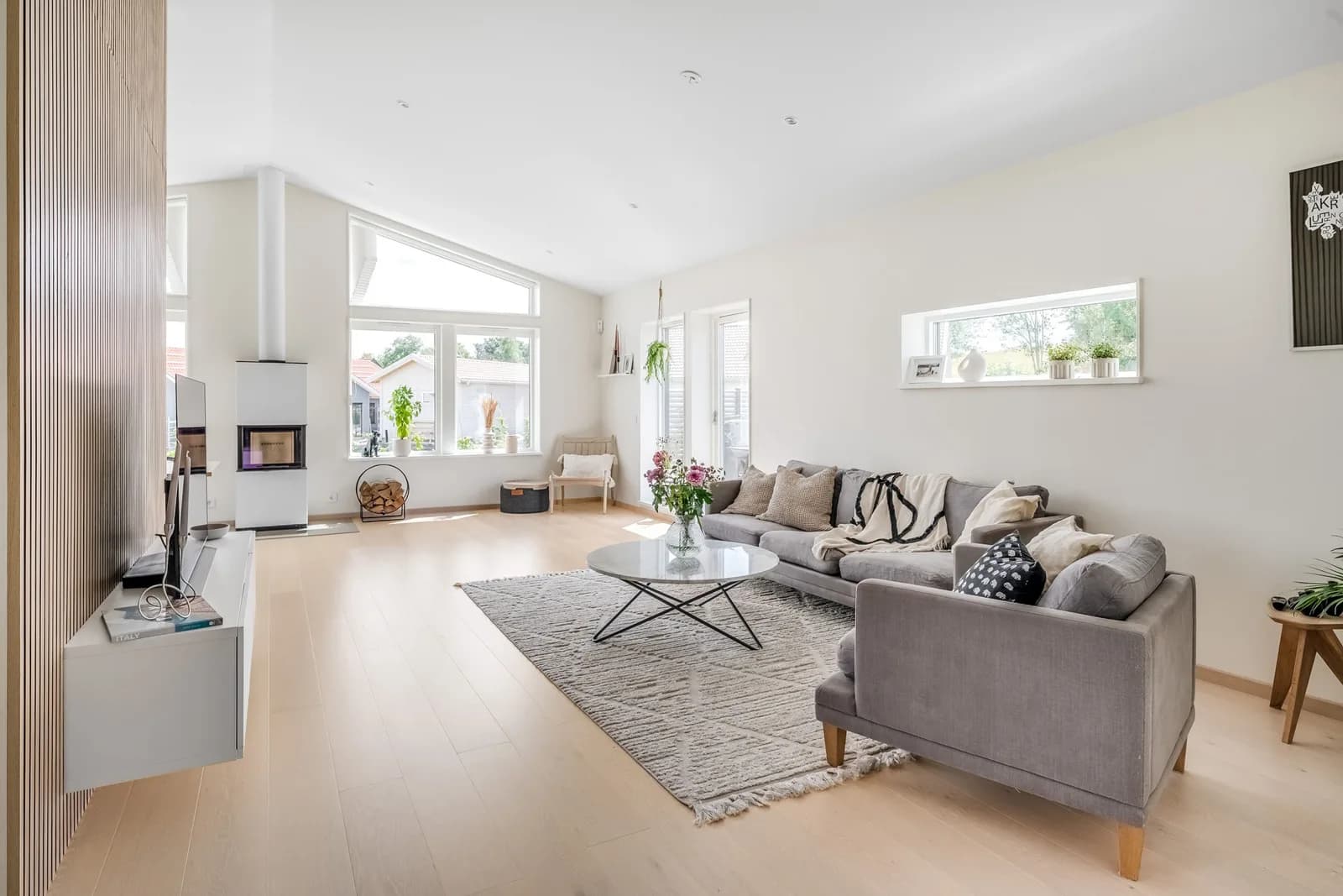 Vardagsrum i Villa Stenskär.