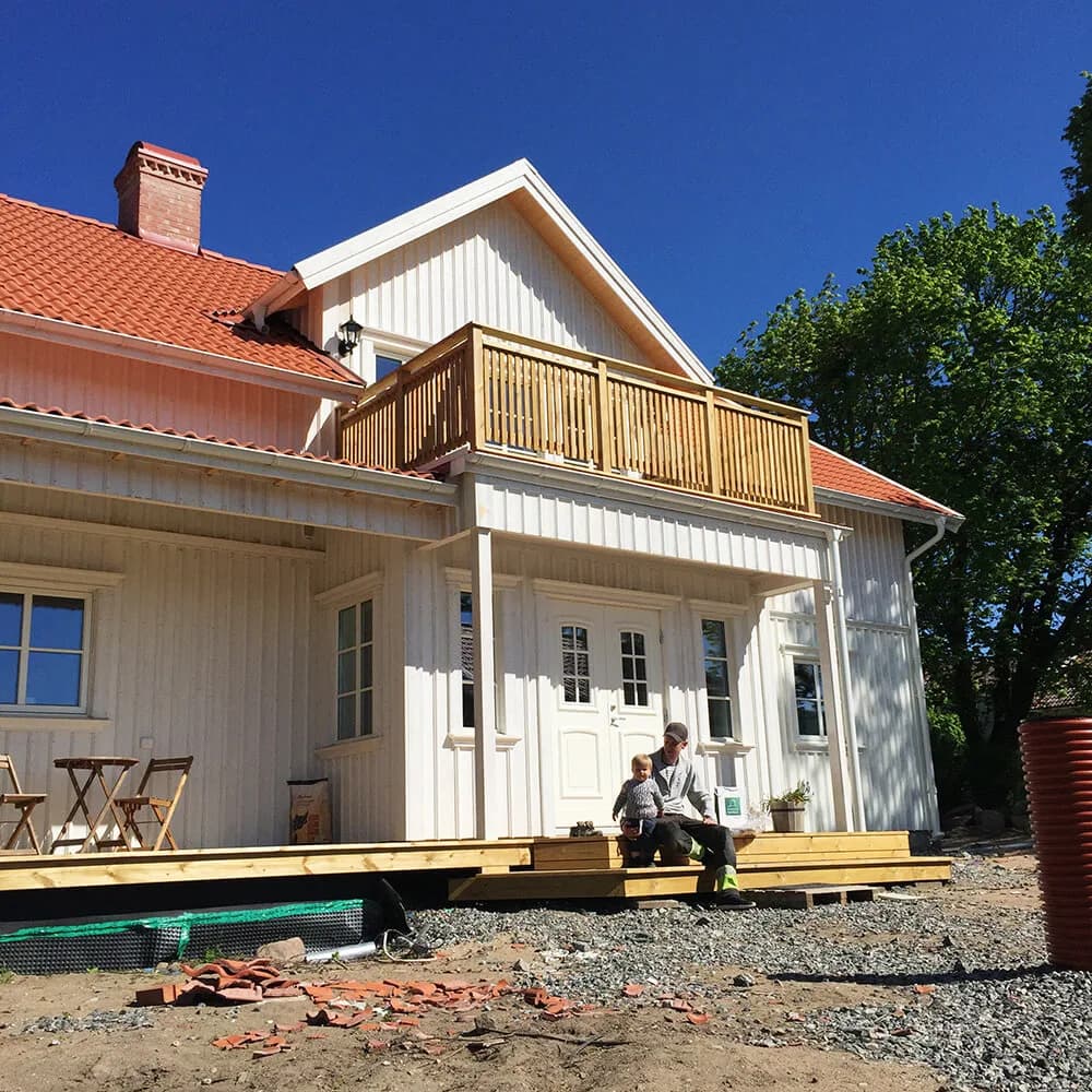 Hemma hos familjen Rosén - Bild från husleverantören Alingsås Huspaket.