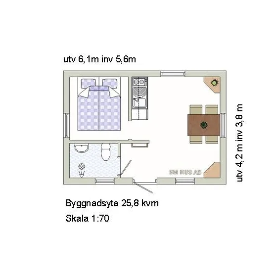 Fritidshus Loft 26 planritning