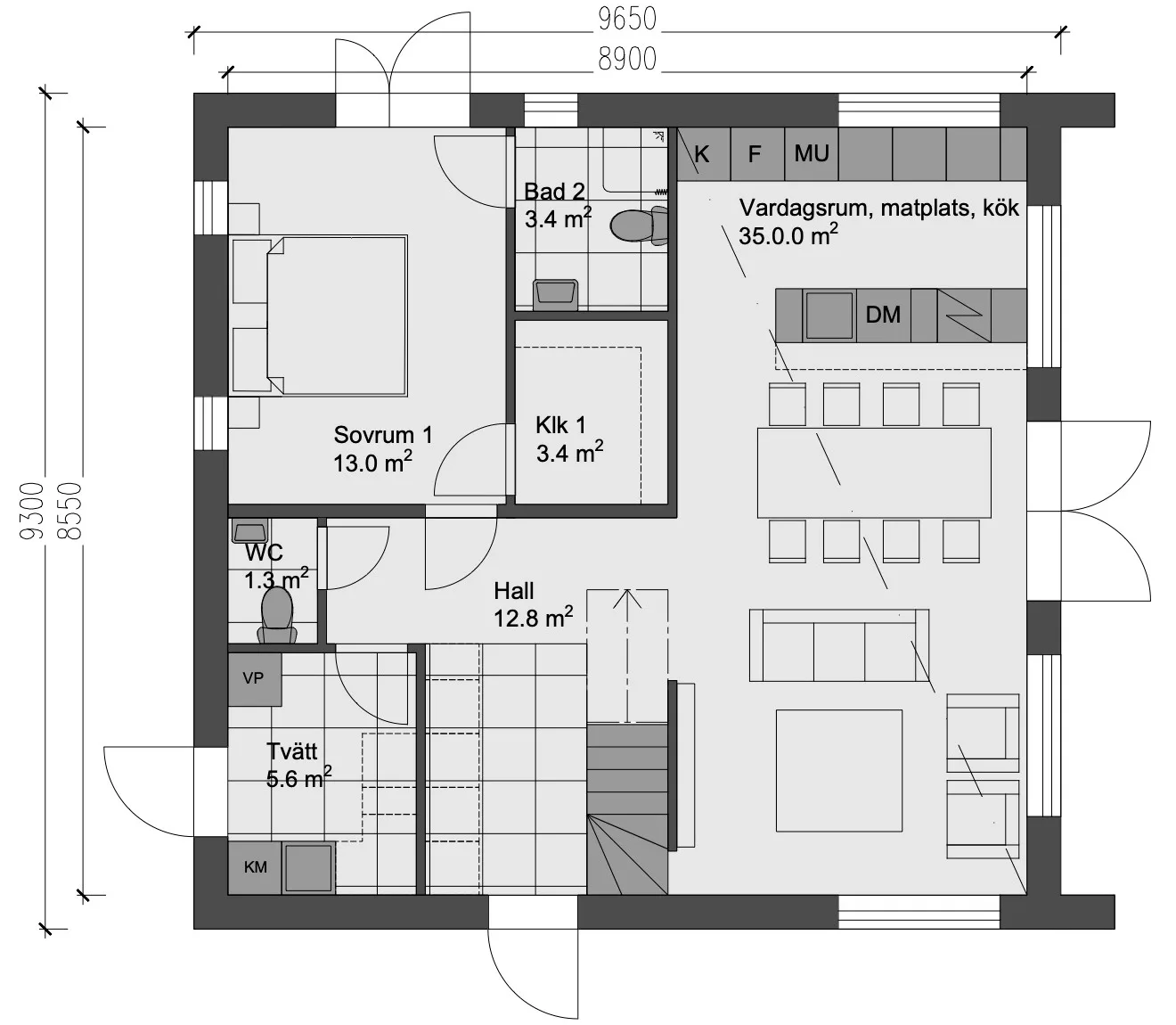 Solhem 1,5 planritning