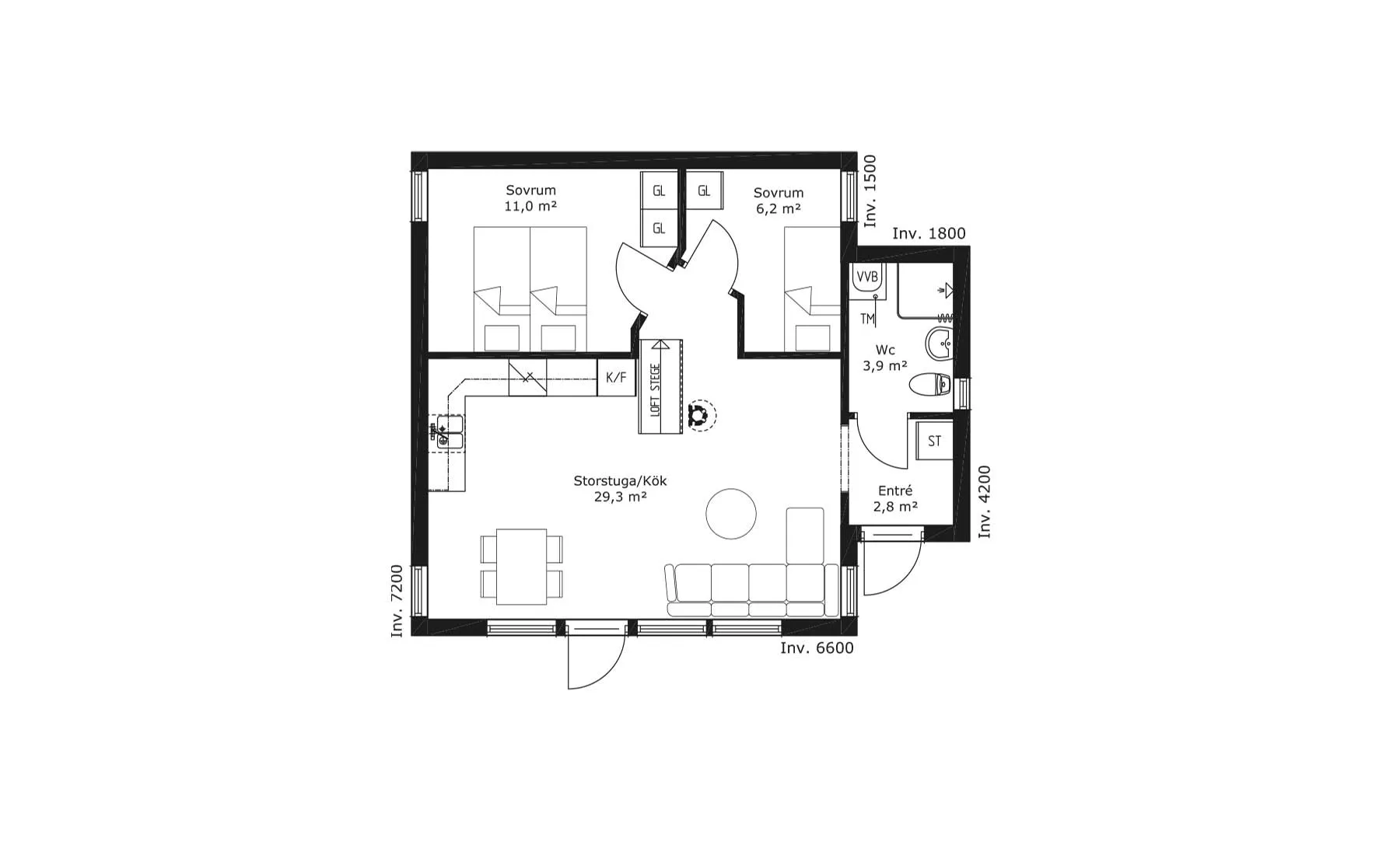 första Klinten planritning 1