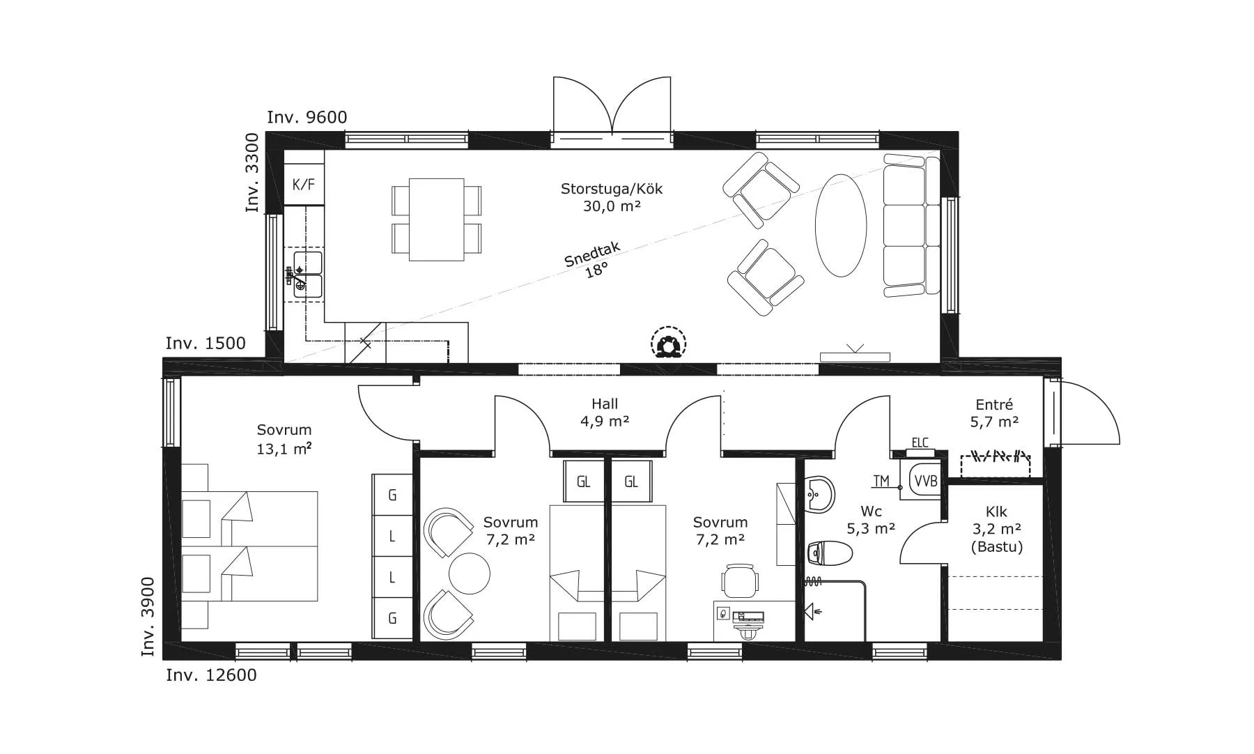 första Lyckan planritning 1