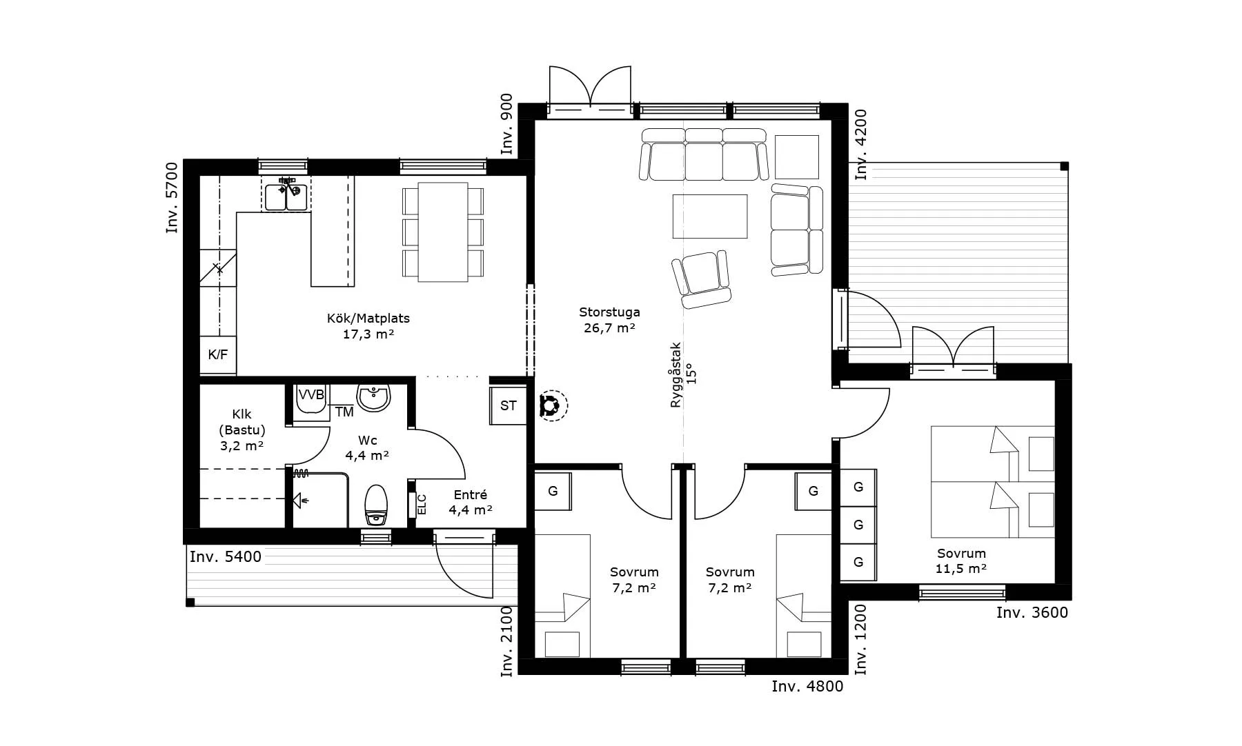 sjätte Lyckan planritning 1