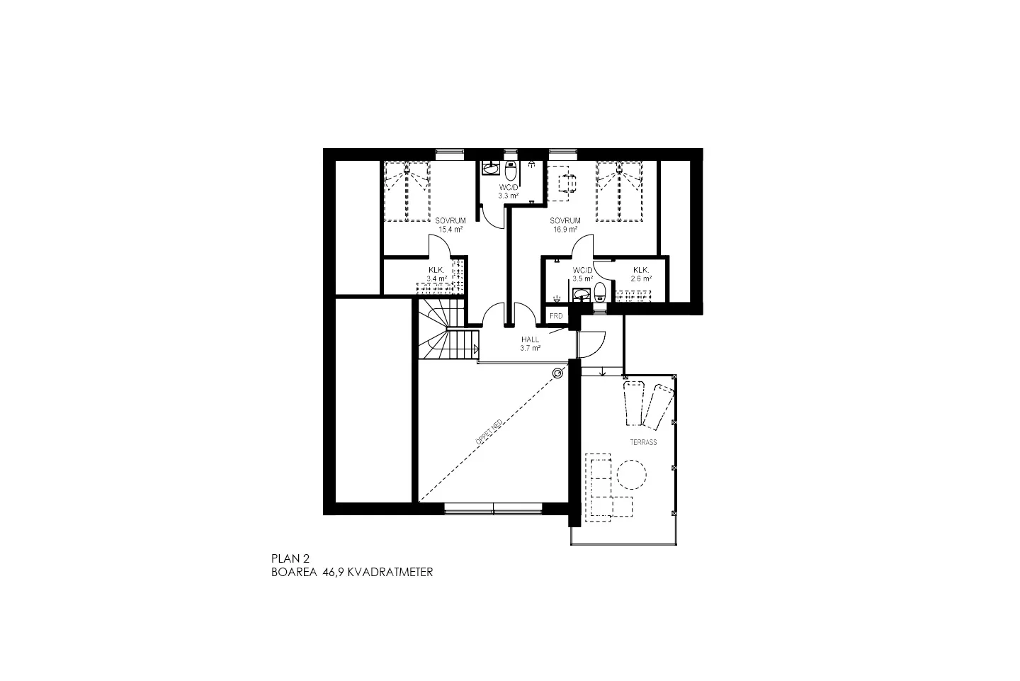 1,5-planshus, Ljunghusen planritning 2