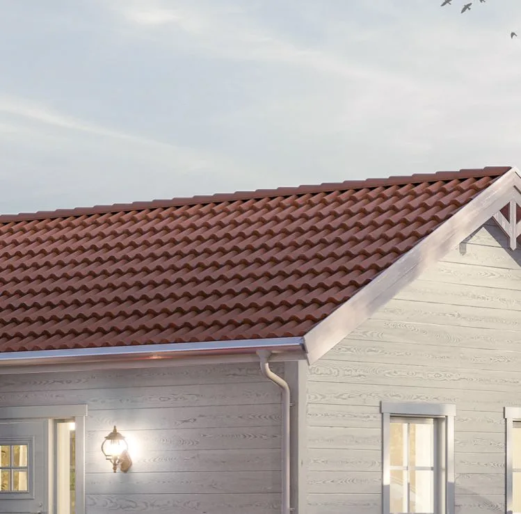 Klassiskt sadeltak med tegelpannor