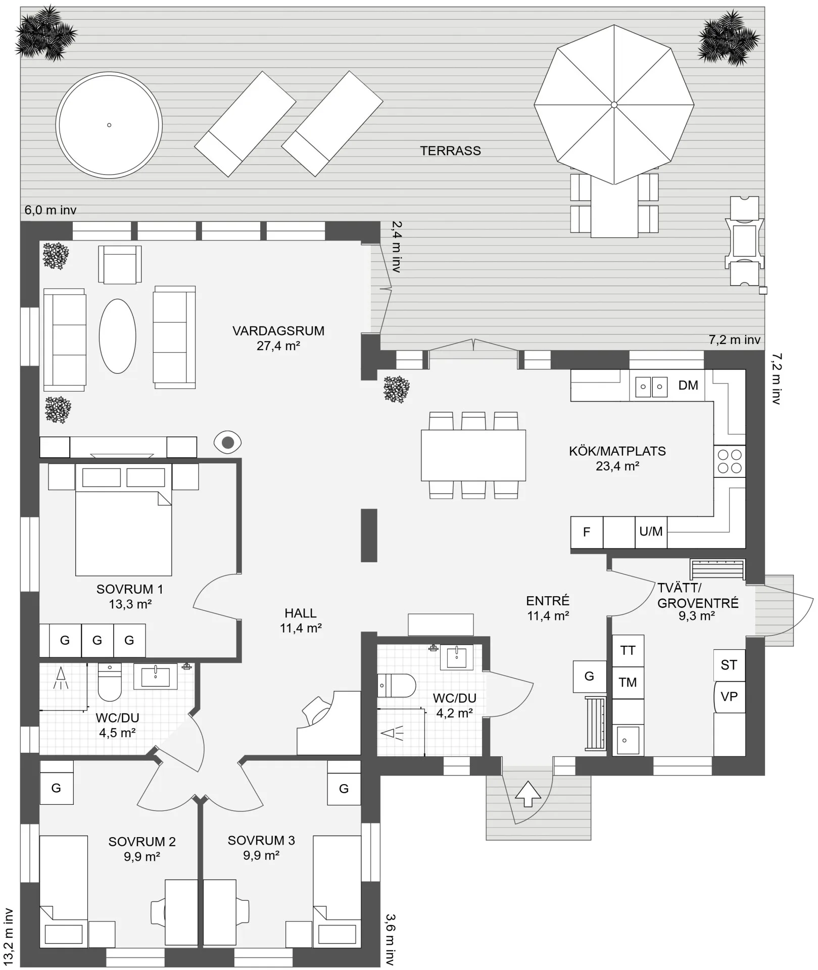 Villa Fröjd 131 planritning 1