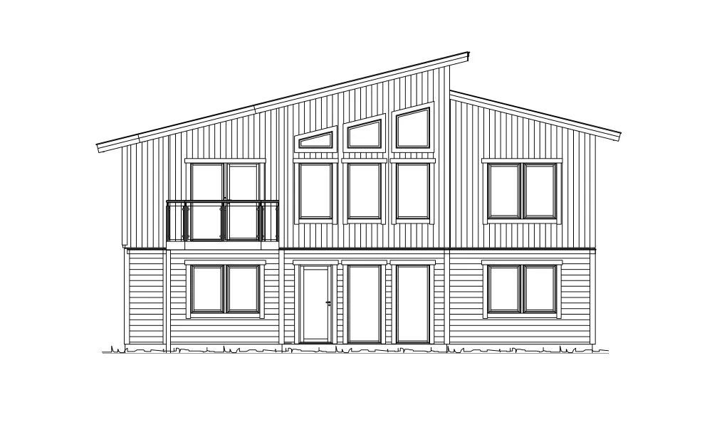 Trädgårdsfasad (klicka för förstoring)