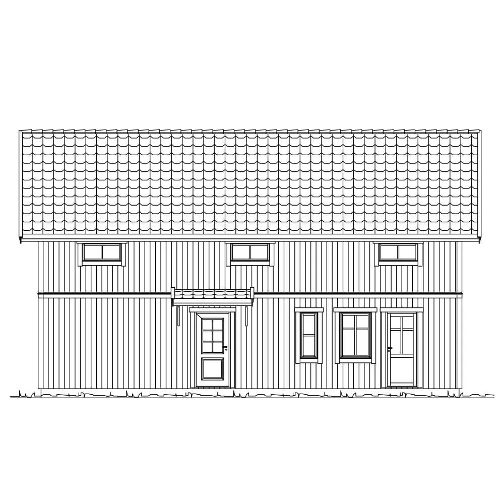 Trädgårdsfasad (klicka för förstoring)