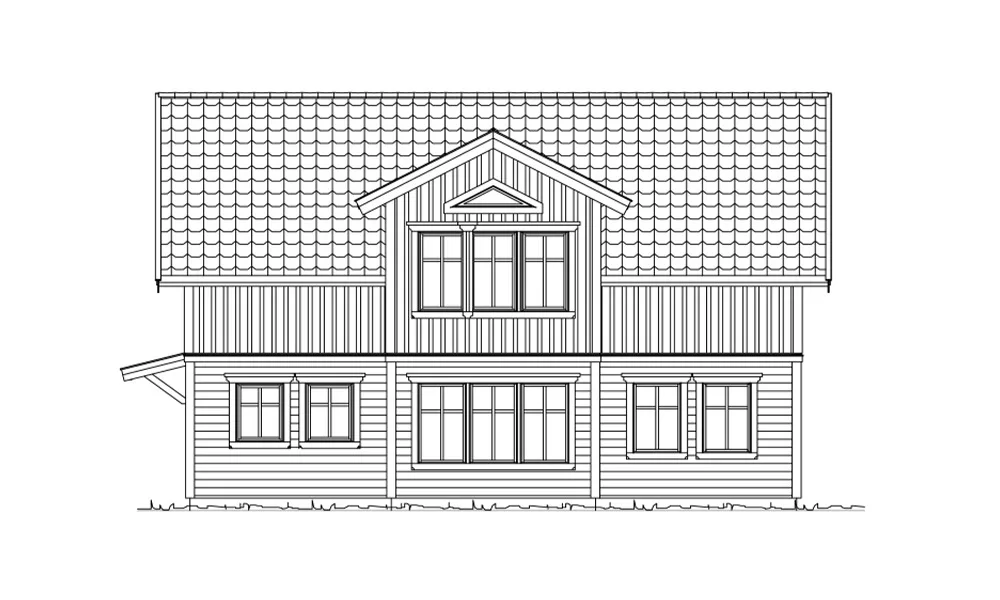 Trädgårdsfasad (klicka för förstoring)