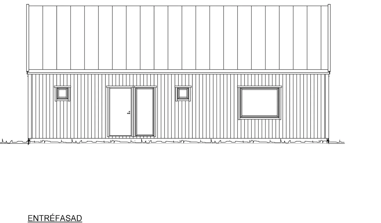Entrefasad - alternativ takutformning (klicka för förstoring)