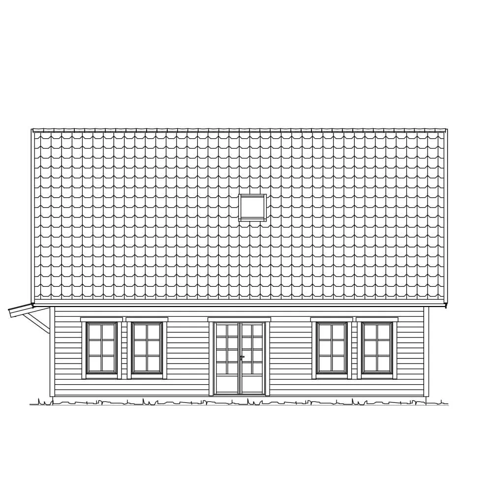 Trädgårdsfasad (klicka för förstoring)
