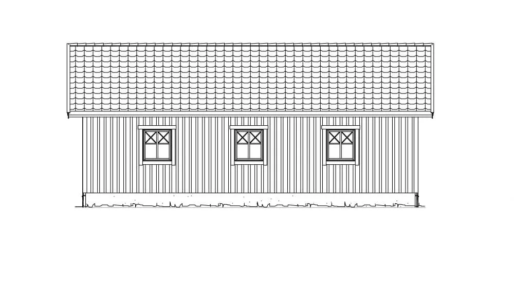 Trädgårdsfasad (klicka för förstoring)