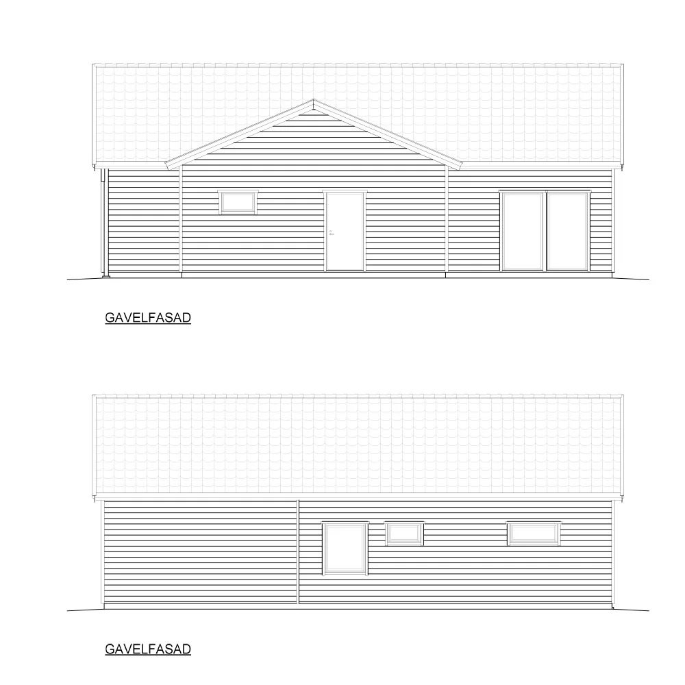 Fasad med tegelpannor (klicka för förstoring)