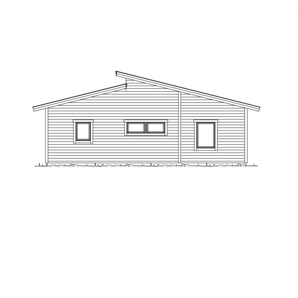 Trädgårdsfasad (klicka för förstoring)