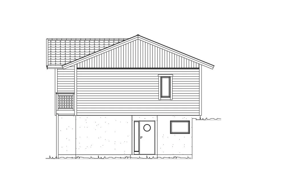 Gavelentréfasad (klicka för förstoring)