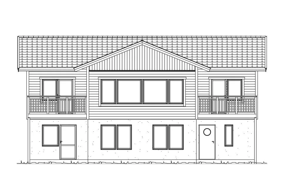 Entréfasad -lägenhet (klicka för förstoring)