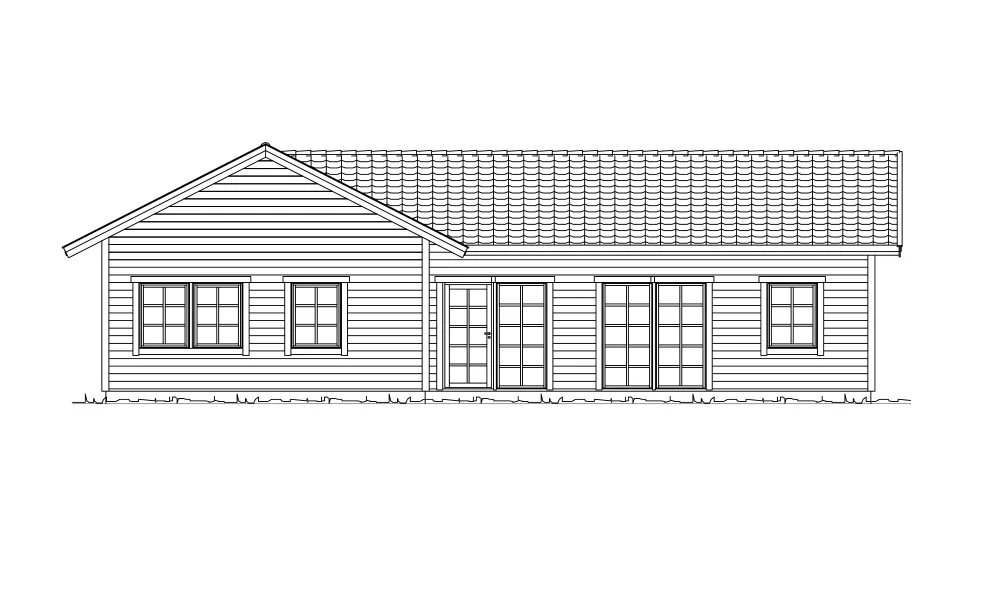 Trädgårdsfasad (klicka för förstoring)