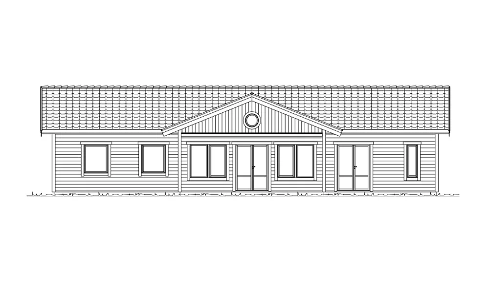 Trädgårdsfasad (klicka för förstoring)