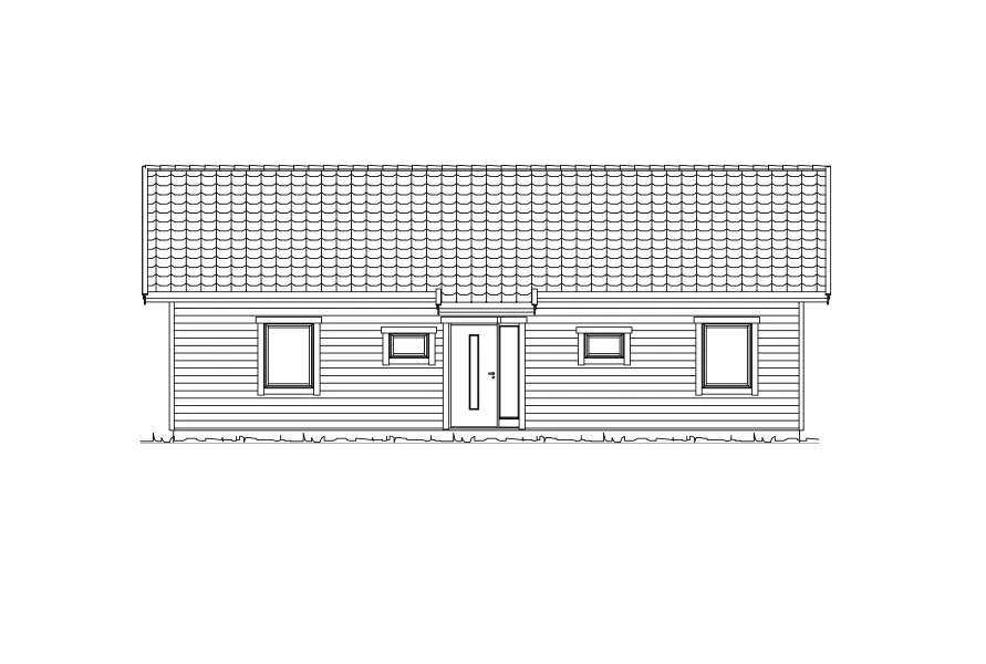 Trädgårdsfasad (klicka för förstoring)