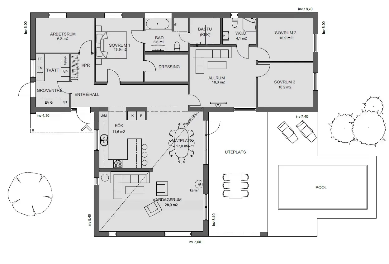 Hus 100 planritning 1