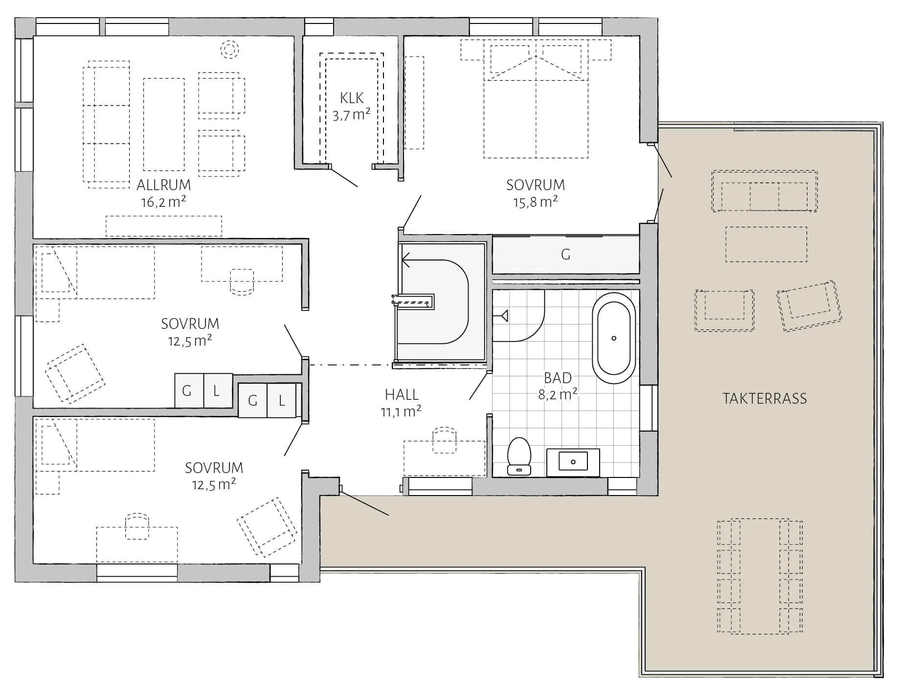 Bymarken planritning 4