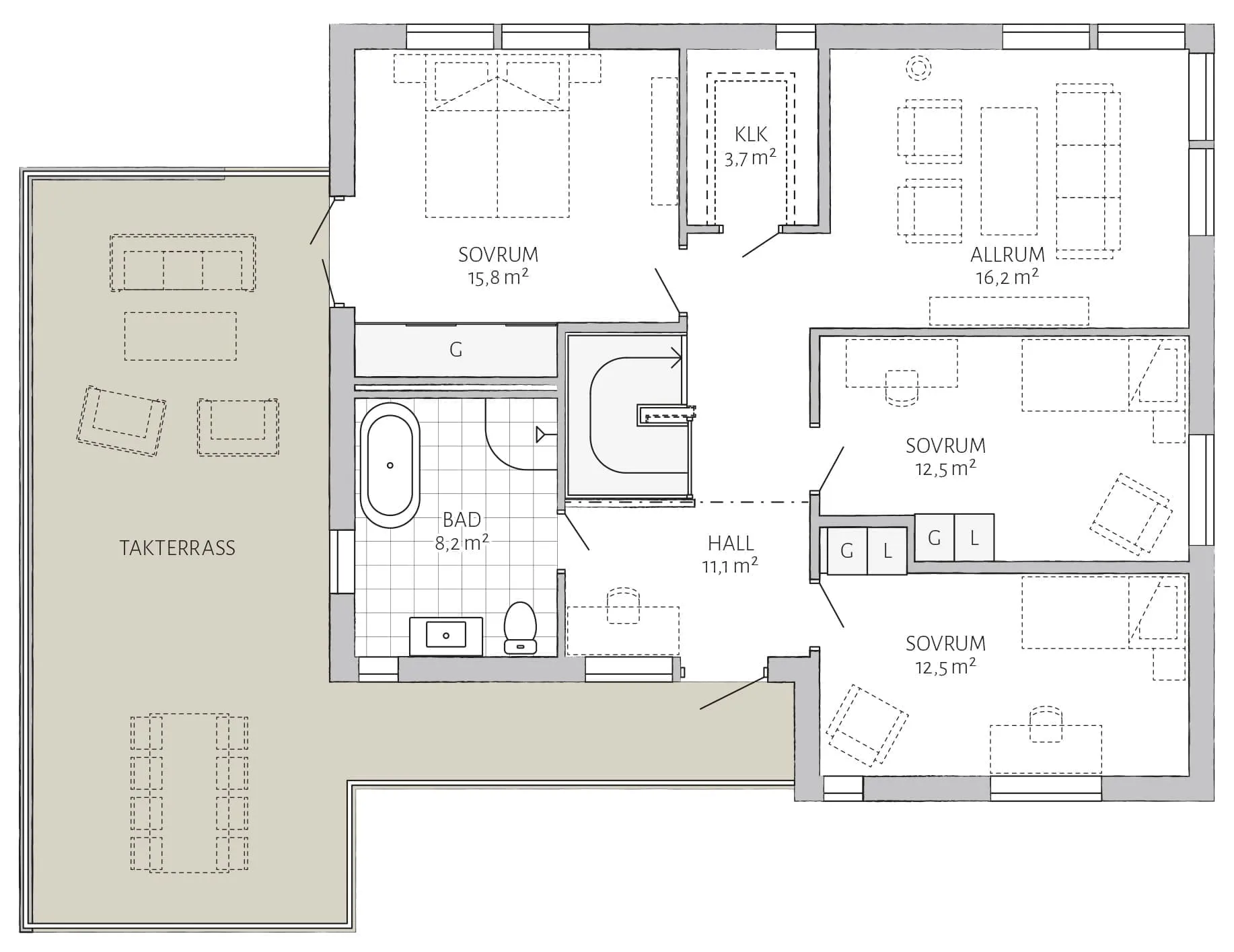 Bymarken planritning 3