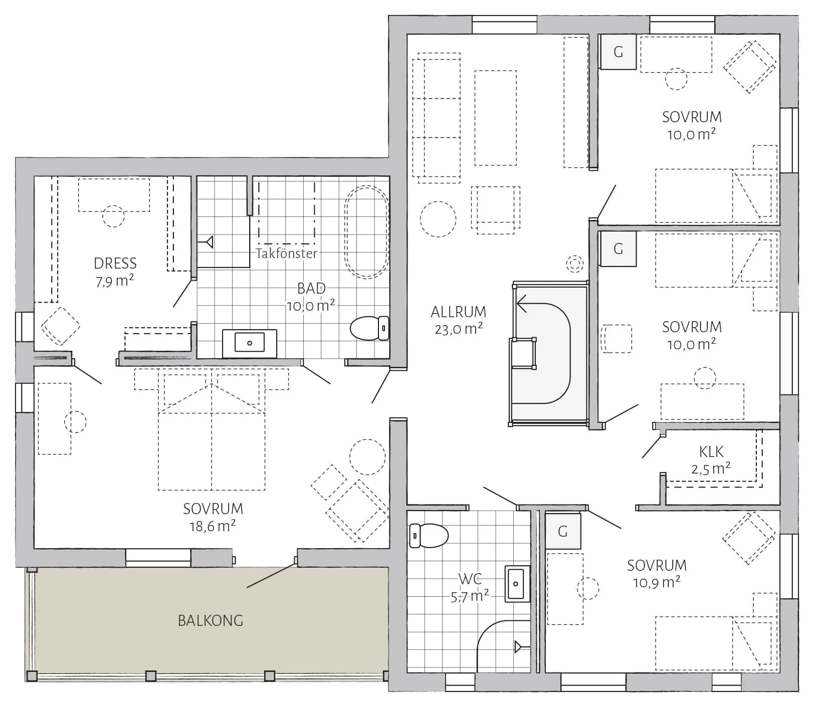 Kaptensgården planritning 4