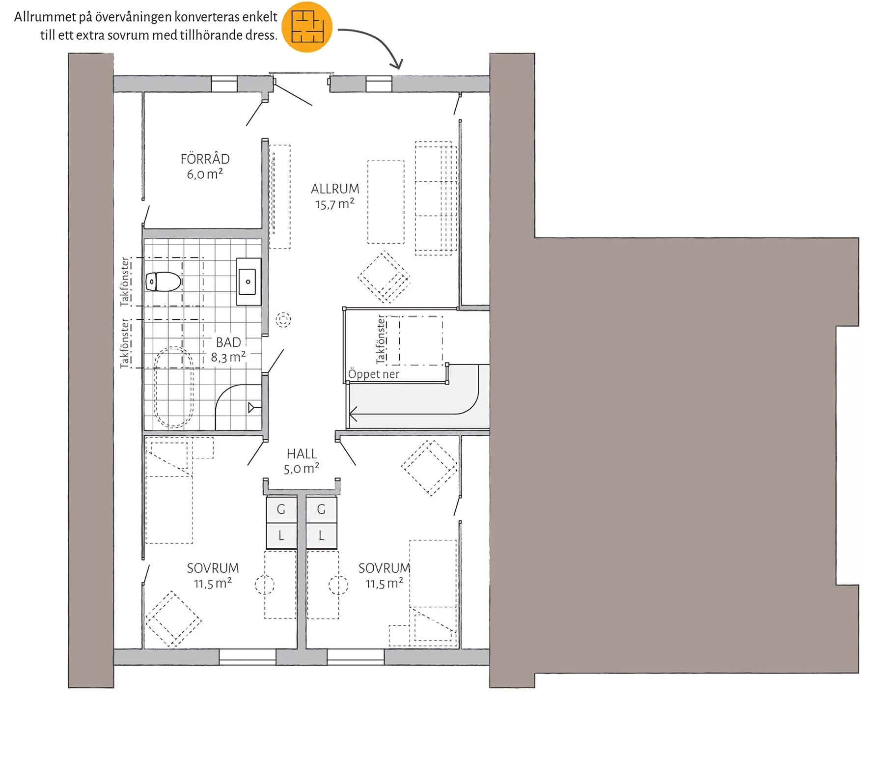 Lyckhem planritning - Industriell