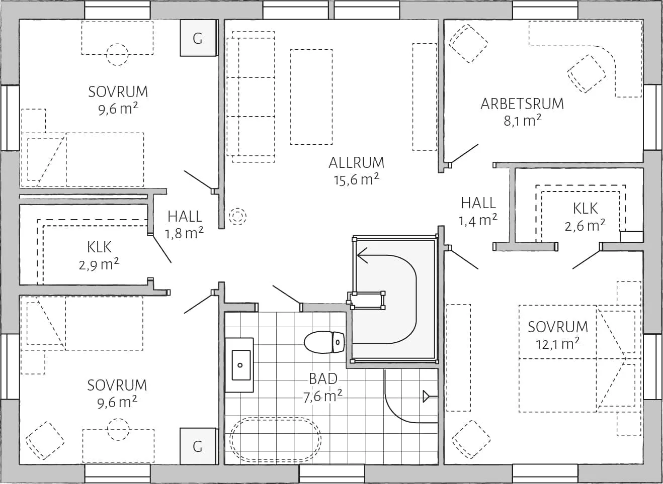 Prio 158 planritning - Industriell