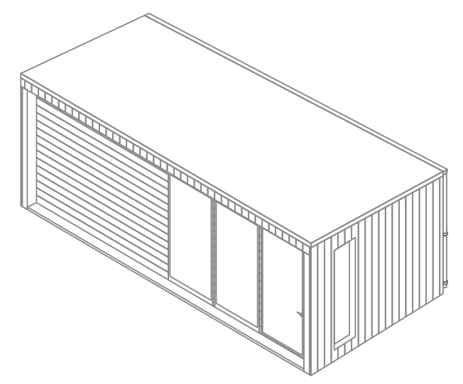 Attefallshus 20 kvm - E20 planritning 2