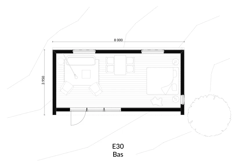Attefallshus 30 kvm - E30 planritning 4