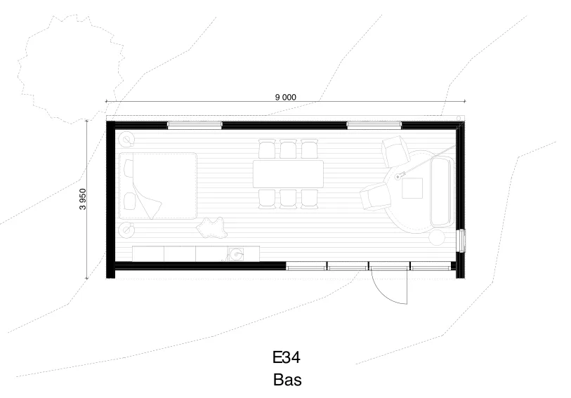 Fritidshus 34 kvm - E34 planritning 4