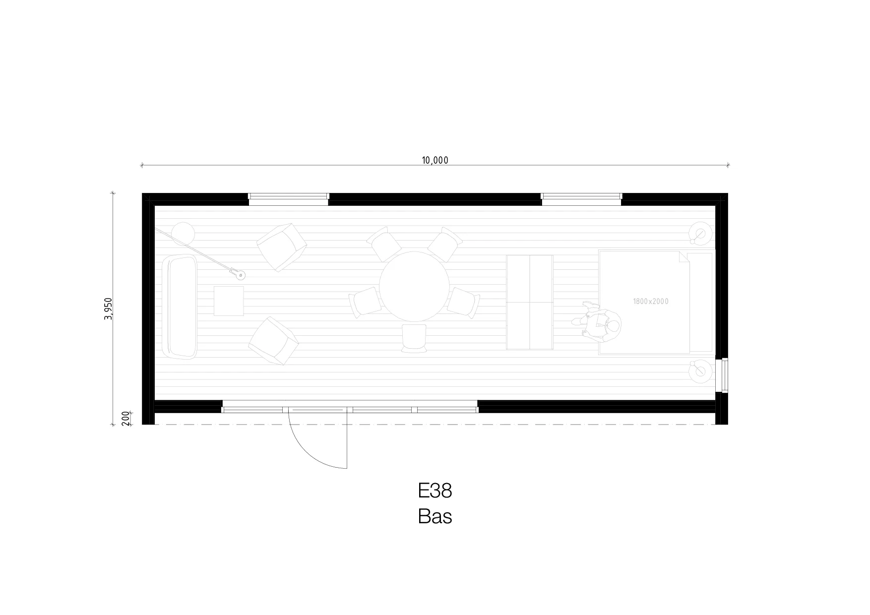 Fritidshus 38 kvm - E38 planritning 2