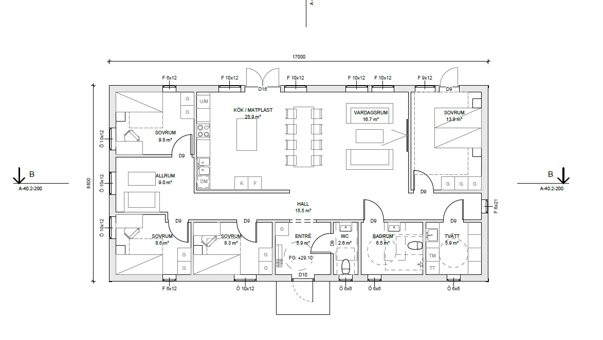 Villa Vångsta planritning