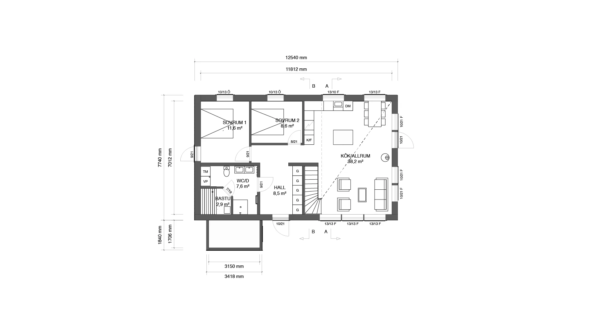Hedesklinten 88 planritning 2