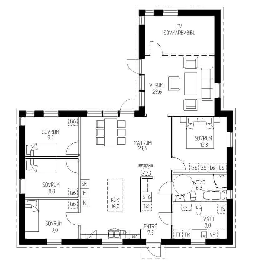 Nyckel-serien 136 planritning 1