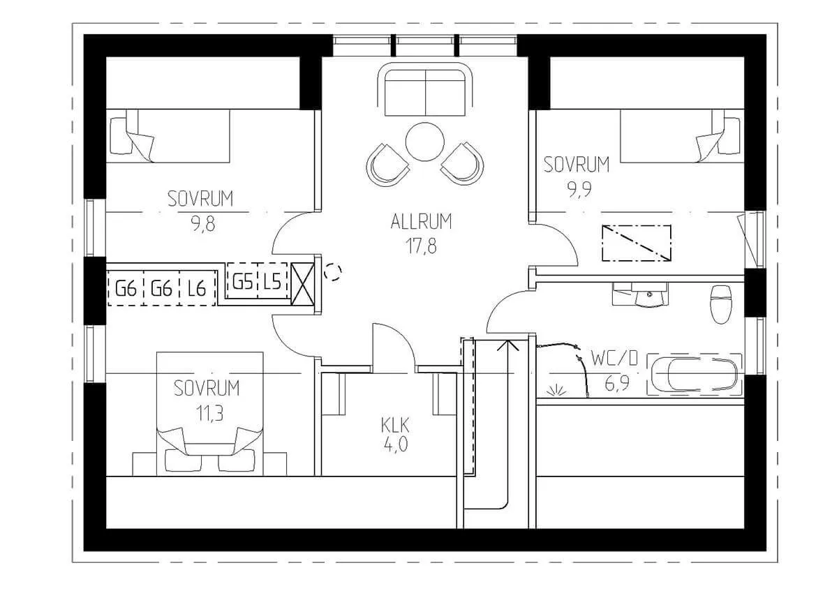 Nyckel-serien 142 planritning 2