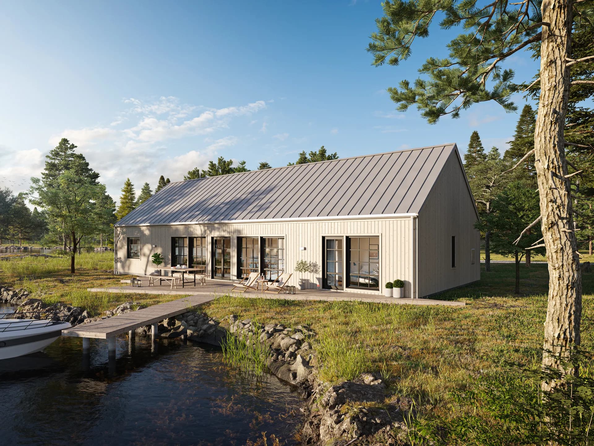 Götenehus husmodell djurås i ladhusstil