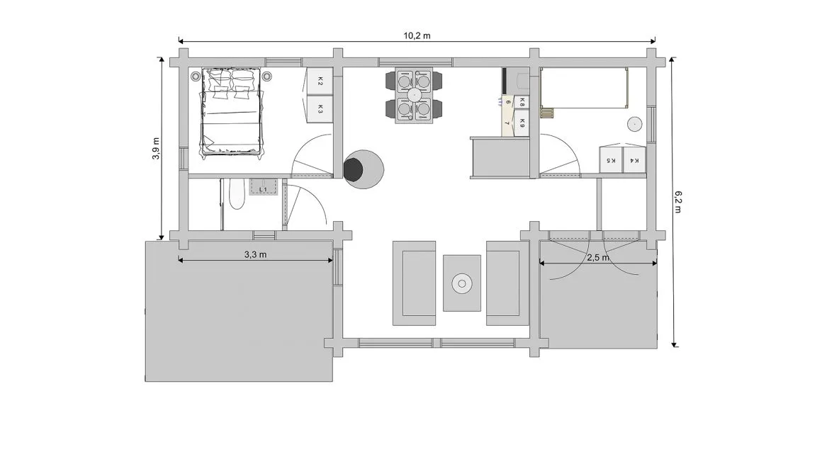 Trollpilen med loft - Bottenplan