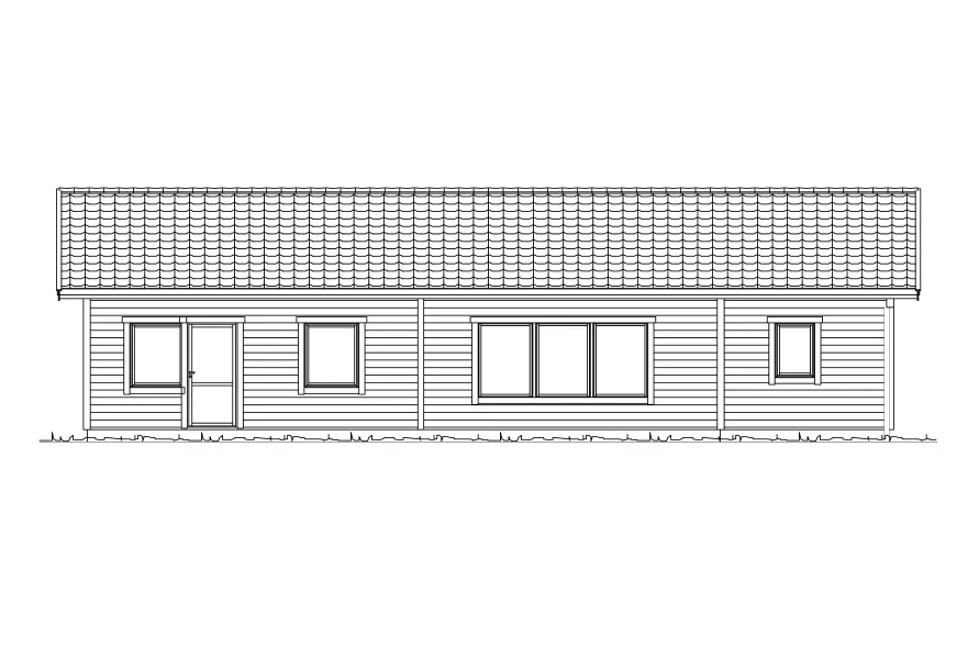 Trädgårdsfasad (klicka för förstoring)
